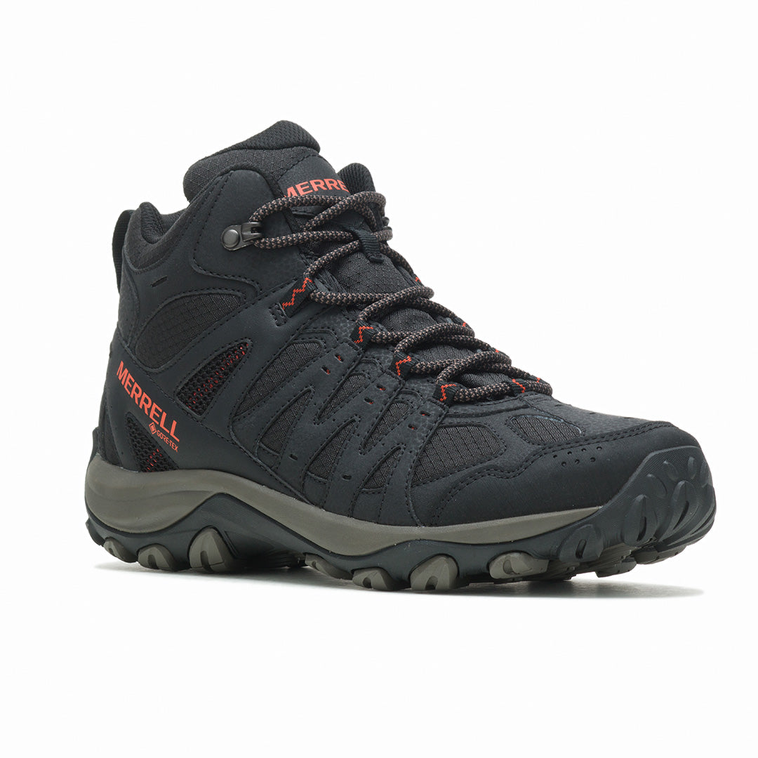 Merrell Accentor 3 Sport Mid Gore-Tex-Black/Tangerine Mens Hiking Shoes