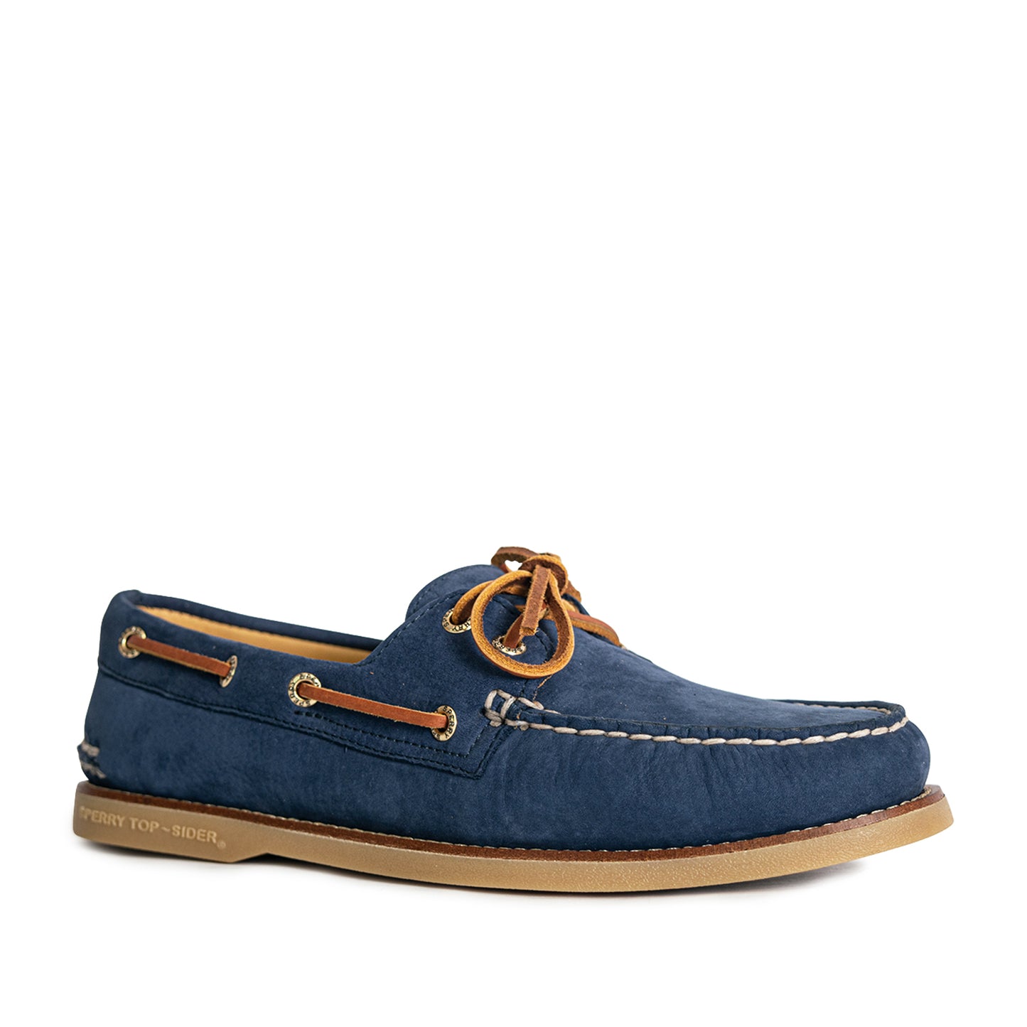 Sperry Men's Gold Authentic Original™ 2-Eye Nubuck Boat Shoes Topsider - Navy (10398460)