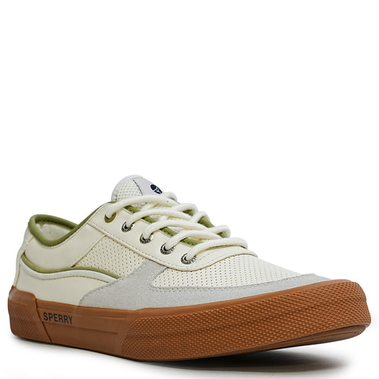 Sperry Men's Soletide Leather Sneakers - Offwhite/Sage/Blue (25F03491)