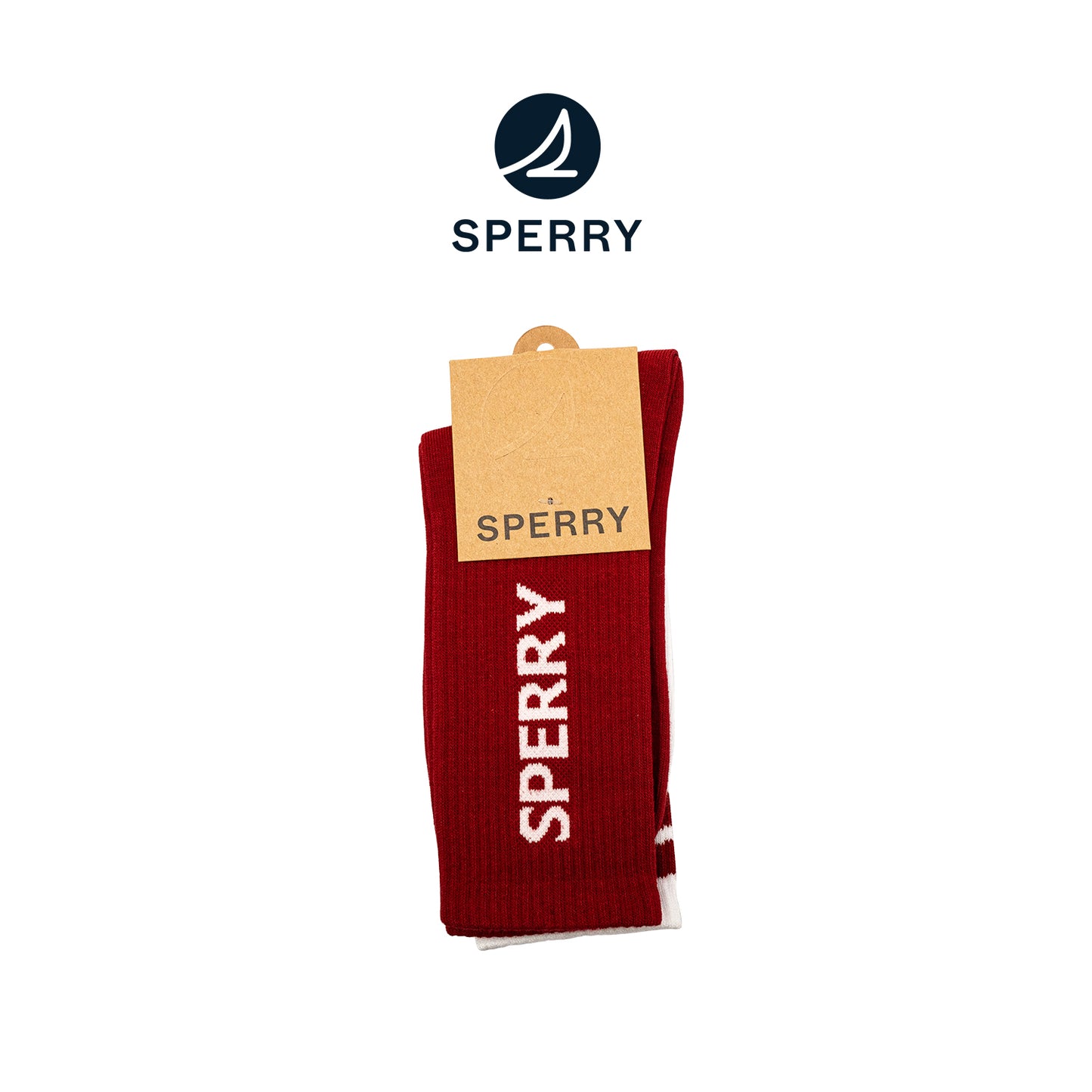 Sperry Varsity Crew Socks - Red (25F65800)