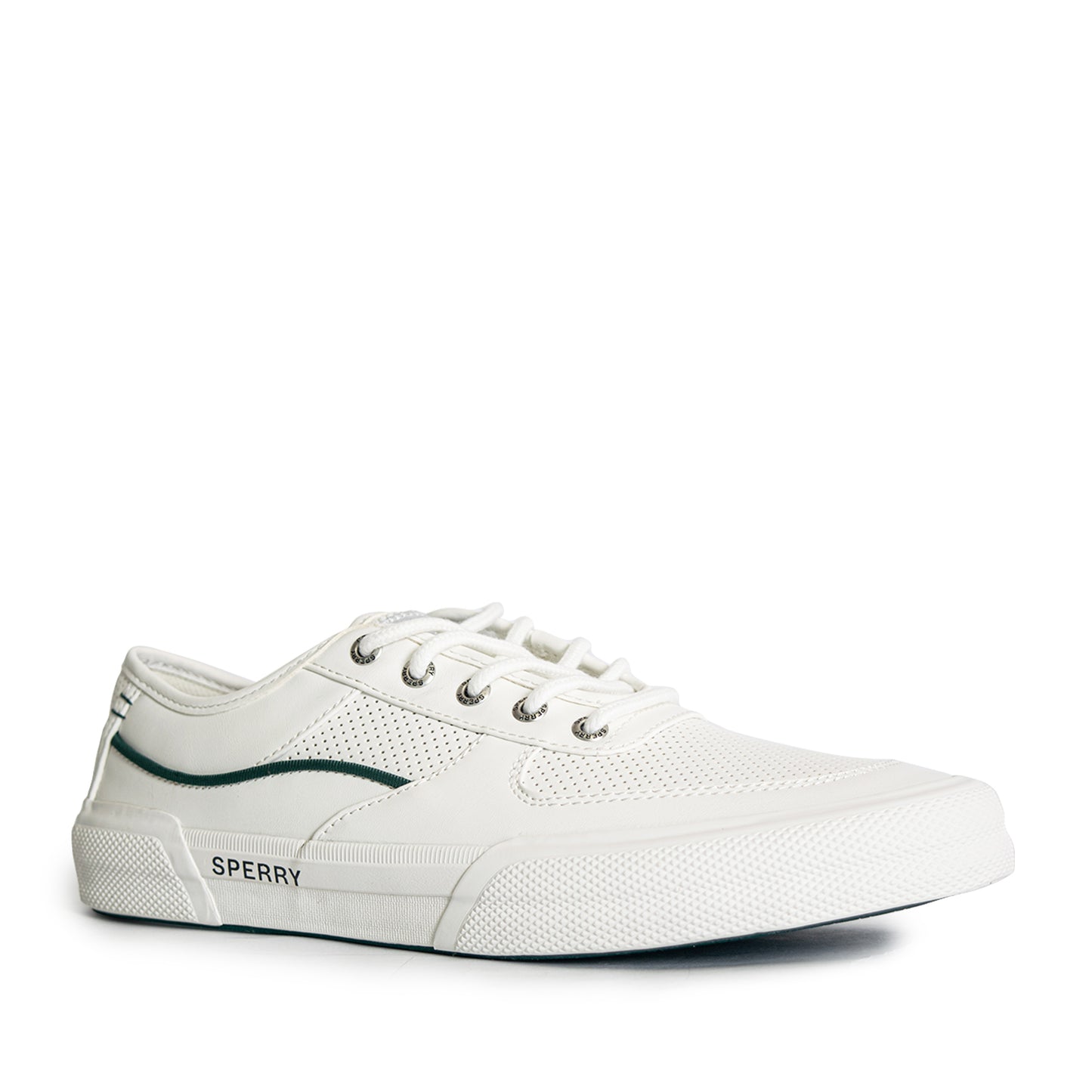 Sperry Men's Soletide Leather Sneakers - Off White/Green (25S00401)