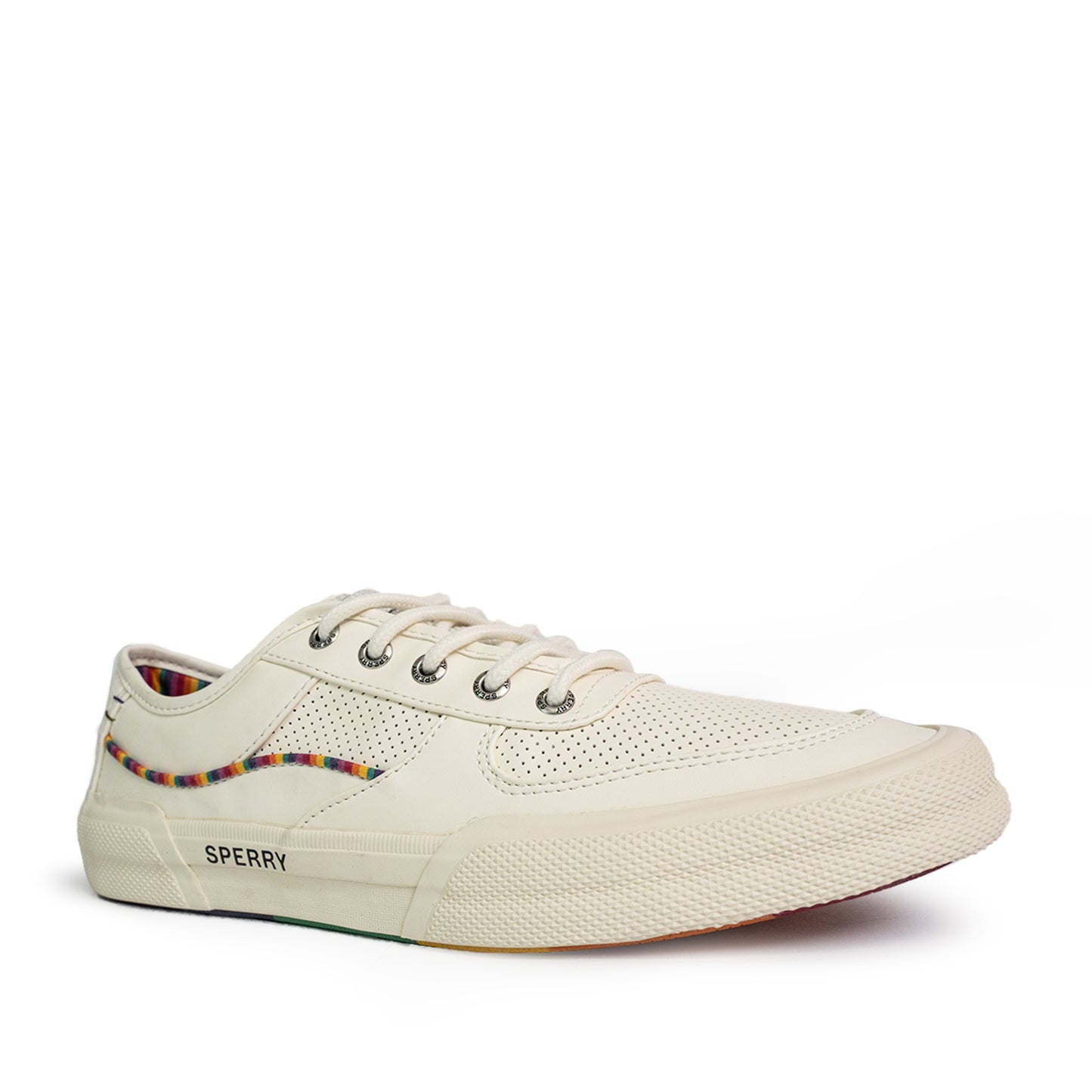 Sperry Men's Soletide Leather Sneakers - Light Beige/Rainbow (25S00411)