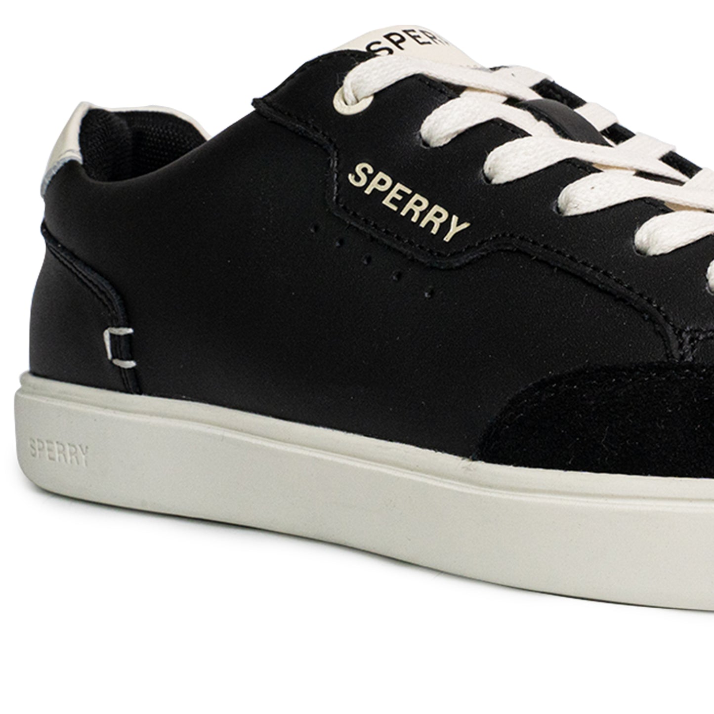 Sperry Men's Crew 90 Leather Sneakers - Black/Off-White (25S00461)