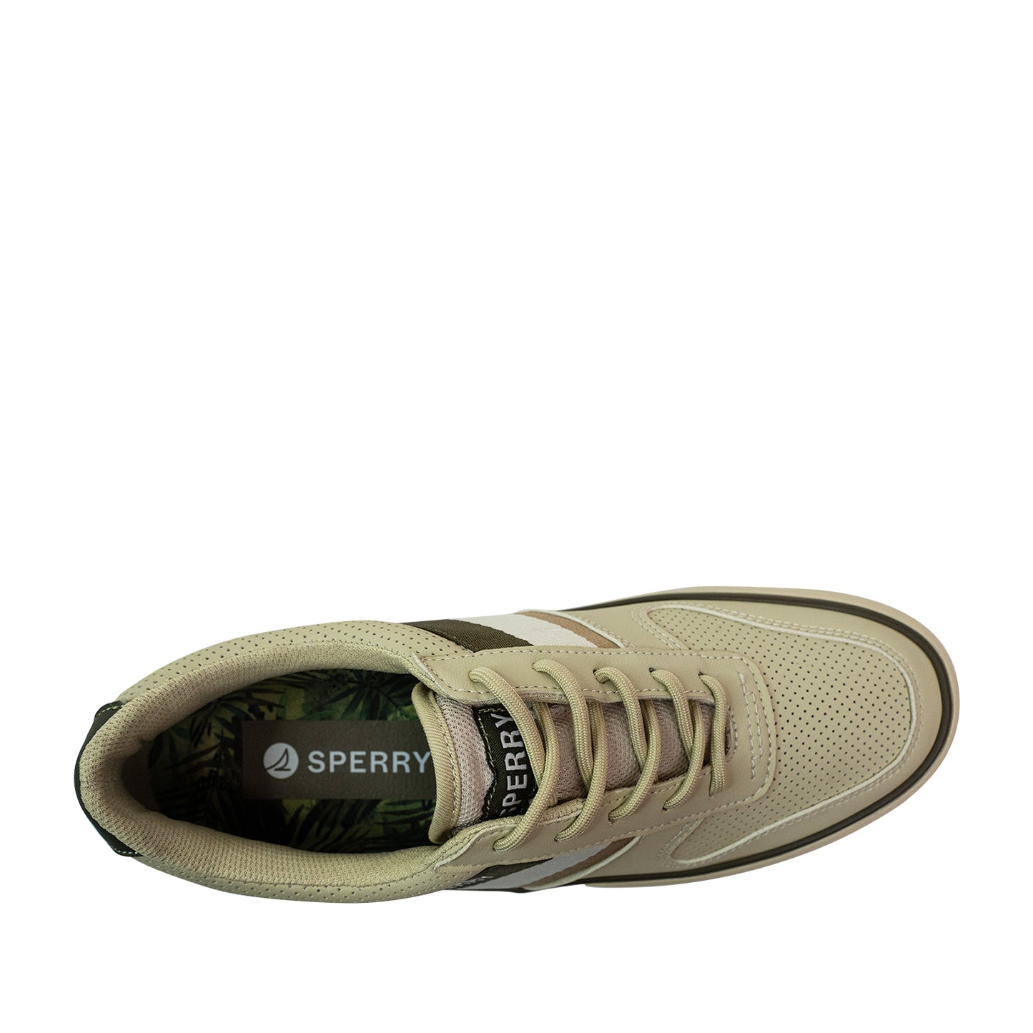 Sperry Men's Halyard Retro II Sneakers - Off-White/Olive/Khaki (25S00541)