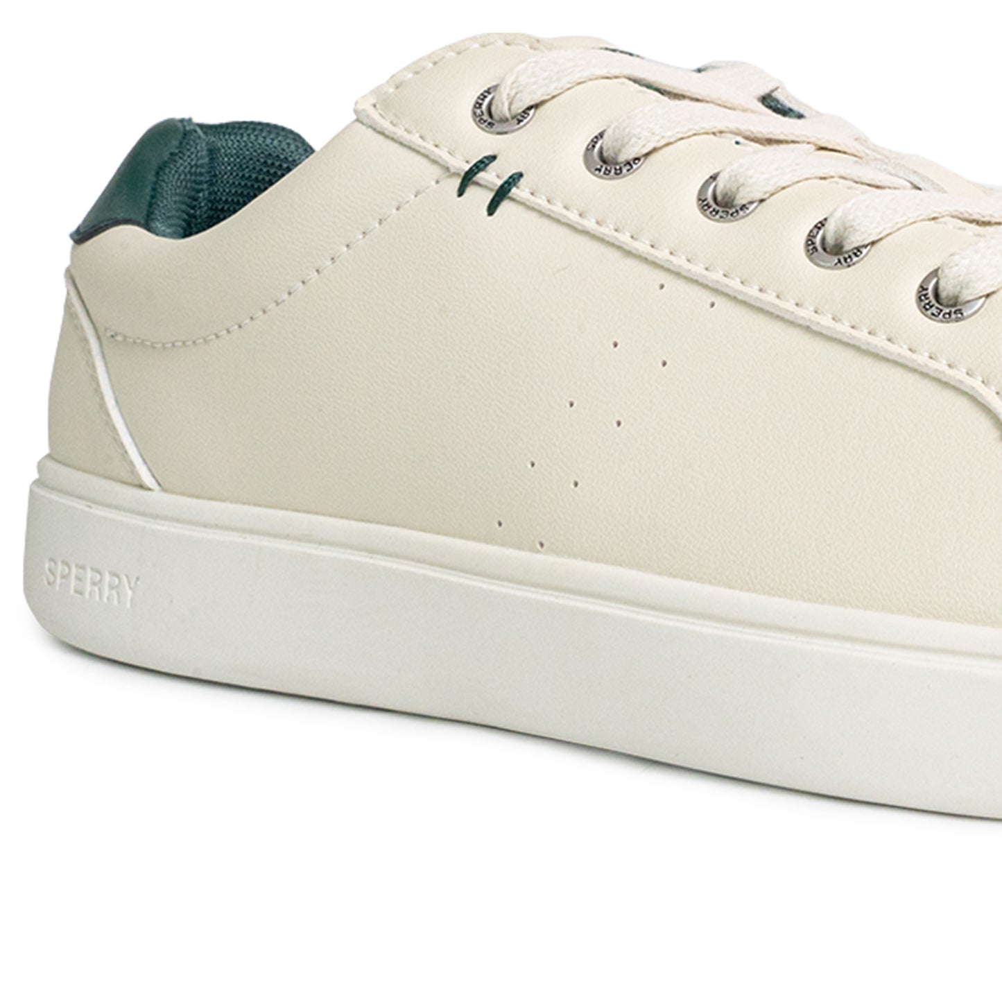 Sperry Men's Deck 90 LTT Leather Sneakers - OffWhite/Green (25S00561)