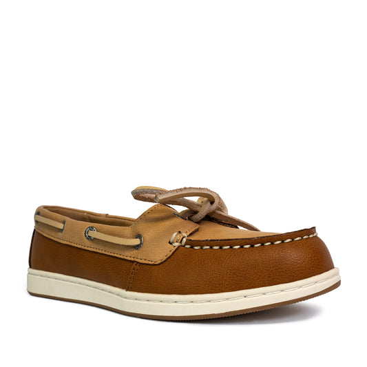 Sperry Women's Authentic Original™ Jewelfish 1-Eye Leather Boat Shoes Topsider - Light Tan/Dark Tan (25S00732)