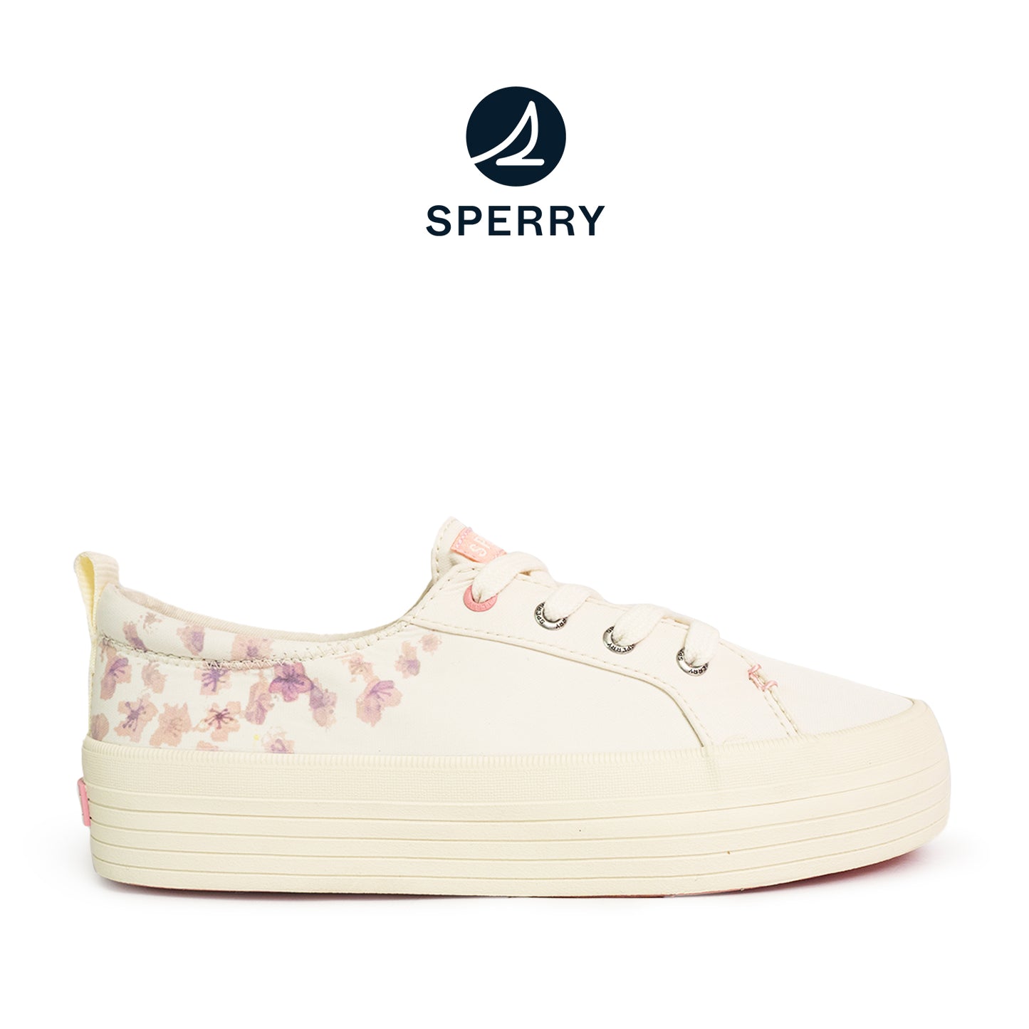Sperry Women's Crest Platform II Sneakers - Light Beige/Sakura (25S00902)