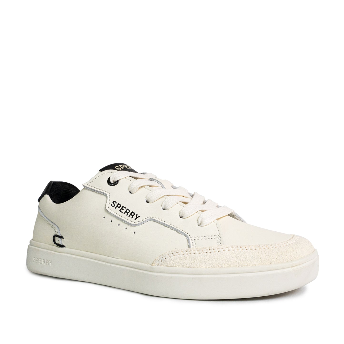 Sperry Women's Crew 90 Leather Sneakers - Off White/Black (25S01012)