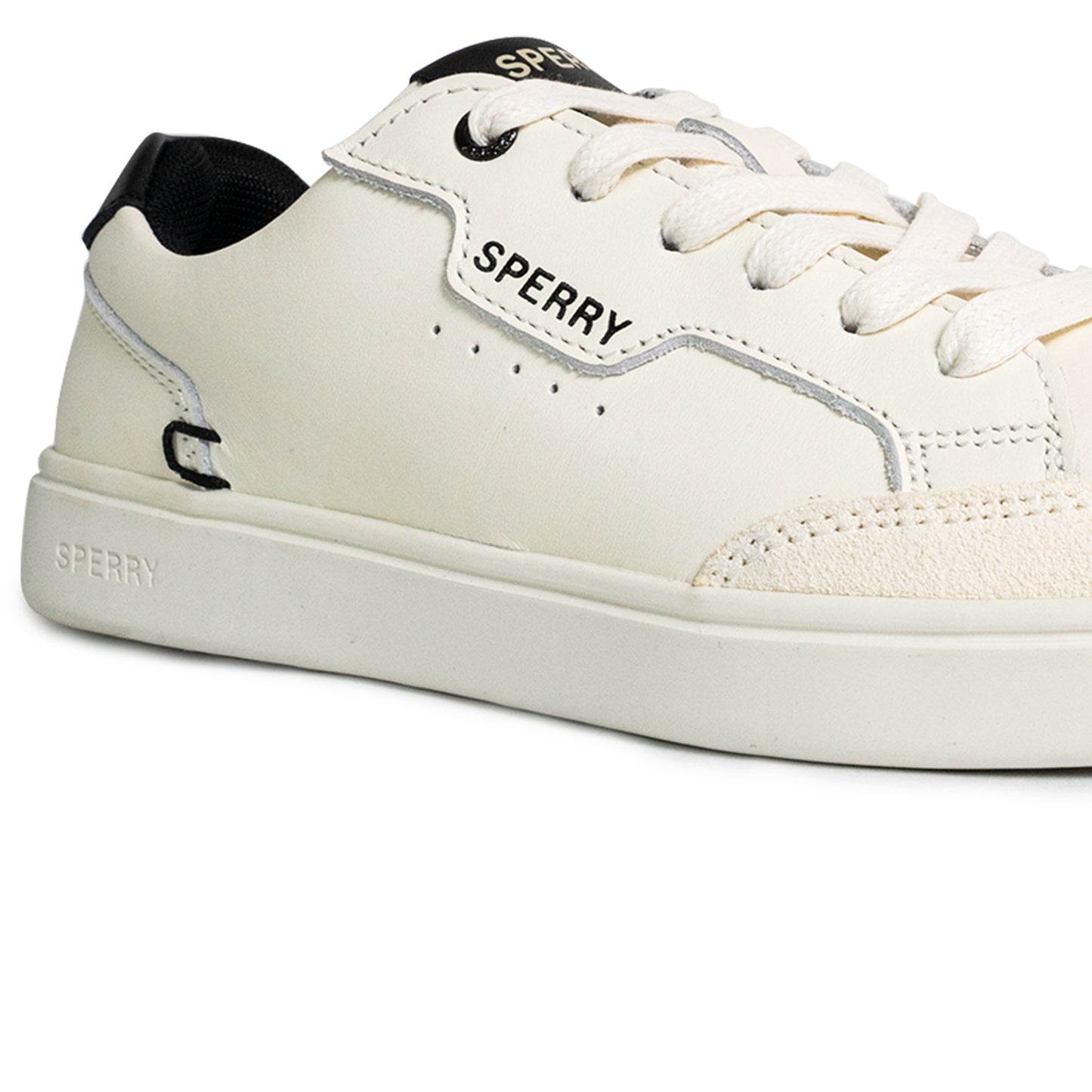 Sperry Women's Crew 90 Leather Sneakers - Off White/Black (25S01012)