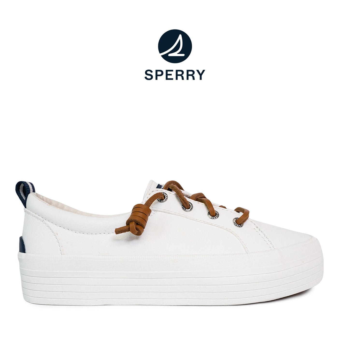 Sperry Women's Wave LTT Platform Leather Sneakers - White (25S01142)