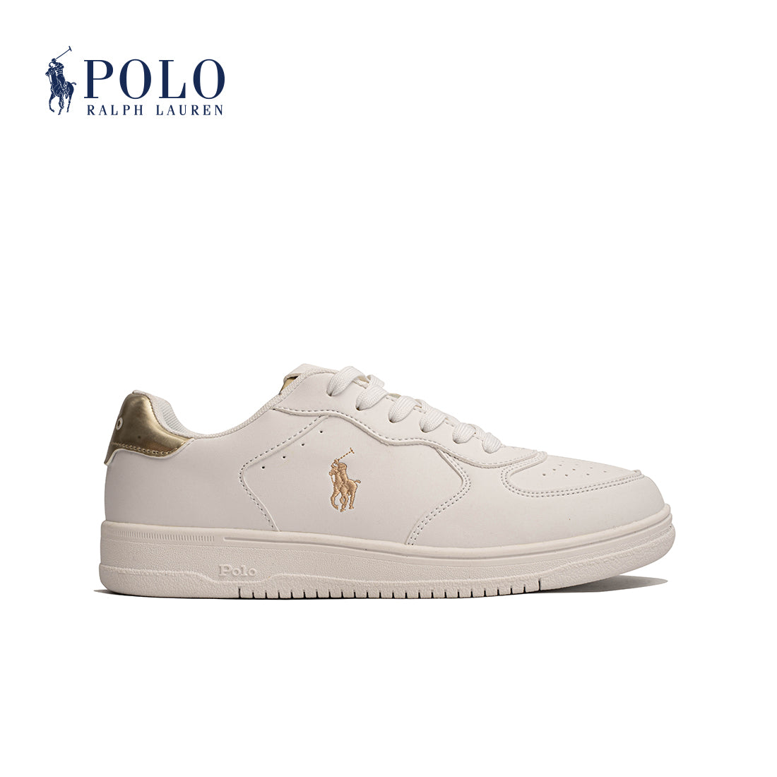 Polo Masters Court Sneaker-White/Gold (124810)