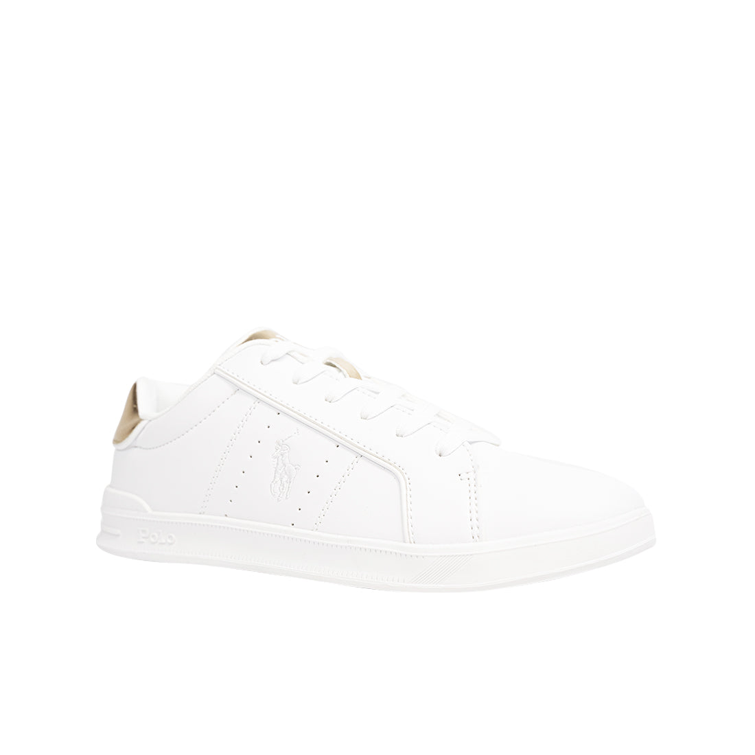 Polo Heritage Court III Sneaker- White/Gold (591100)