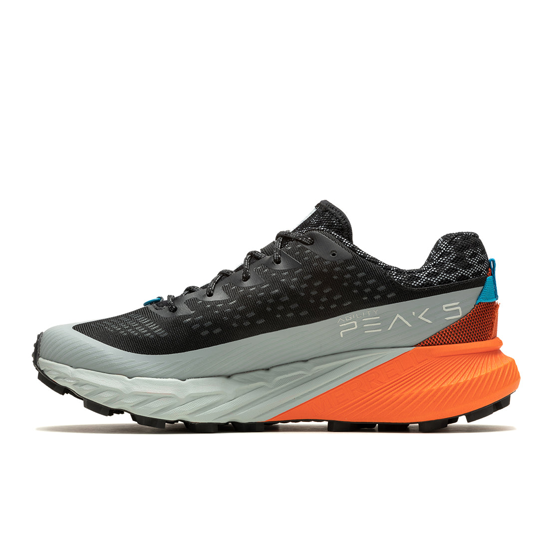 Merrell Agility Peak 5-Black/Tangerine Mens Trail Running Shoes