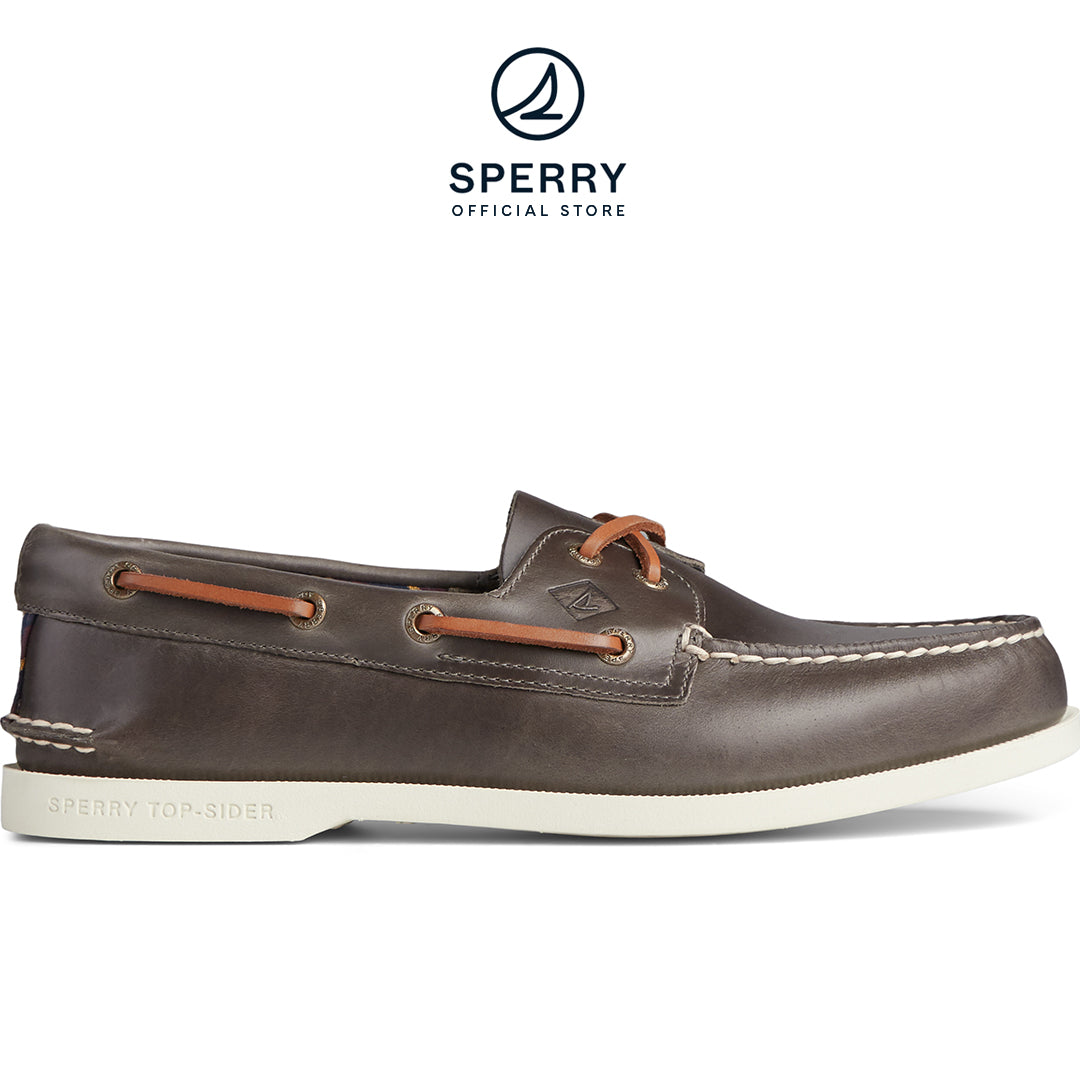 Sperry Men s Authentic Original Plushwave Varsity Boat Shoe Grey ST Complex Lifestyle Store