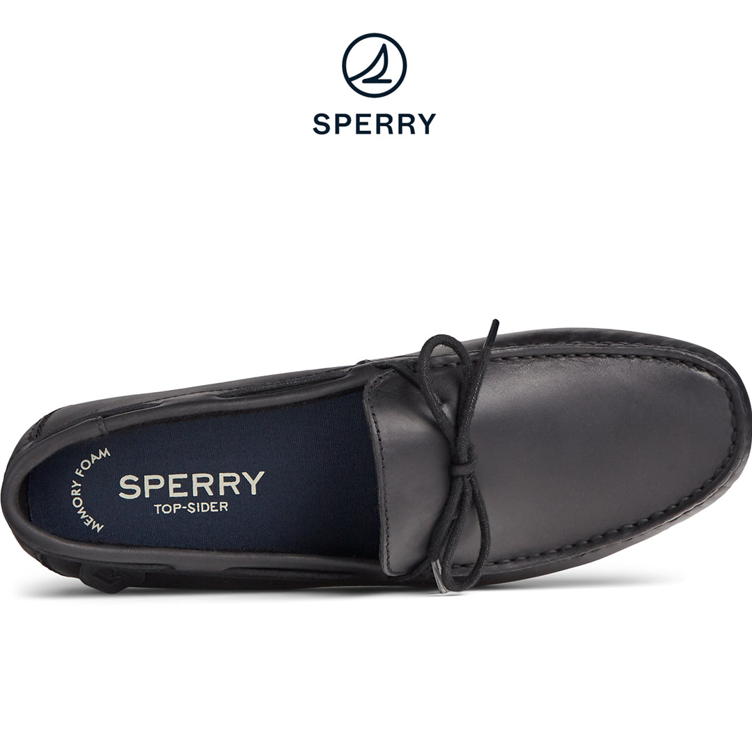Sperry Men's Wave Driver 1-Eye Leather Loafer - Black (STS22760)
