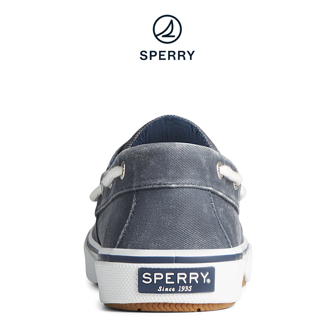 Sperry Men's Halyard 2-Eye Saltwashed Sneaker Navy (STS23584)