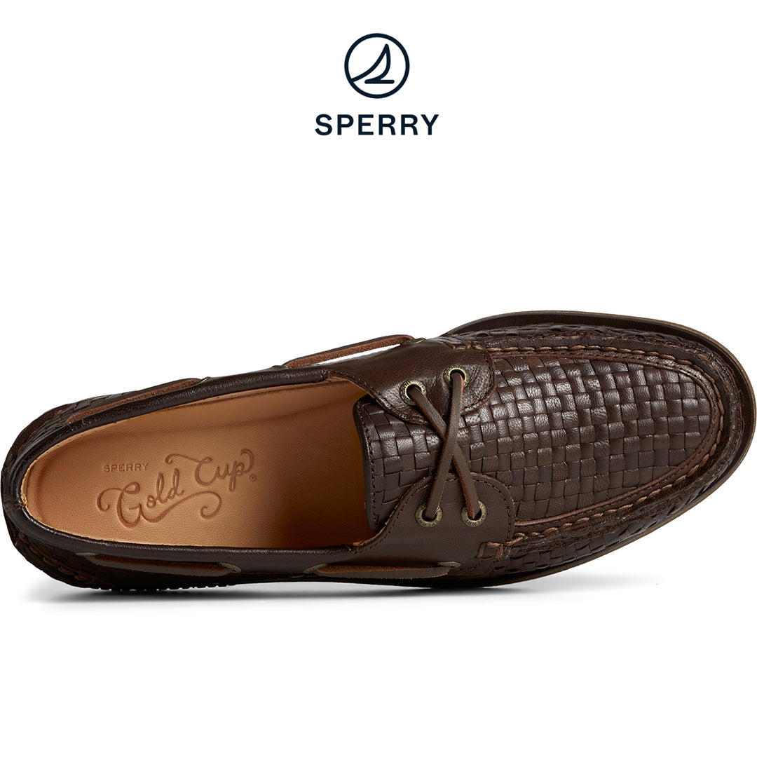 Sperry Men's Authentic Original™ Gold Cup™ Woven Boat Shoe - Brown (STS25052)