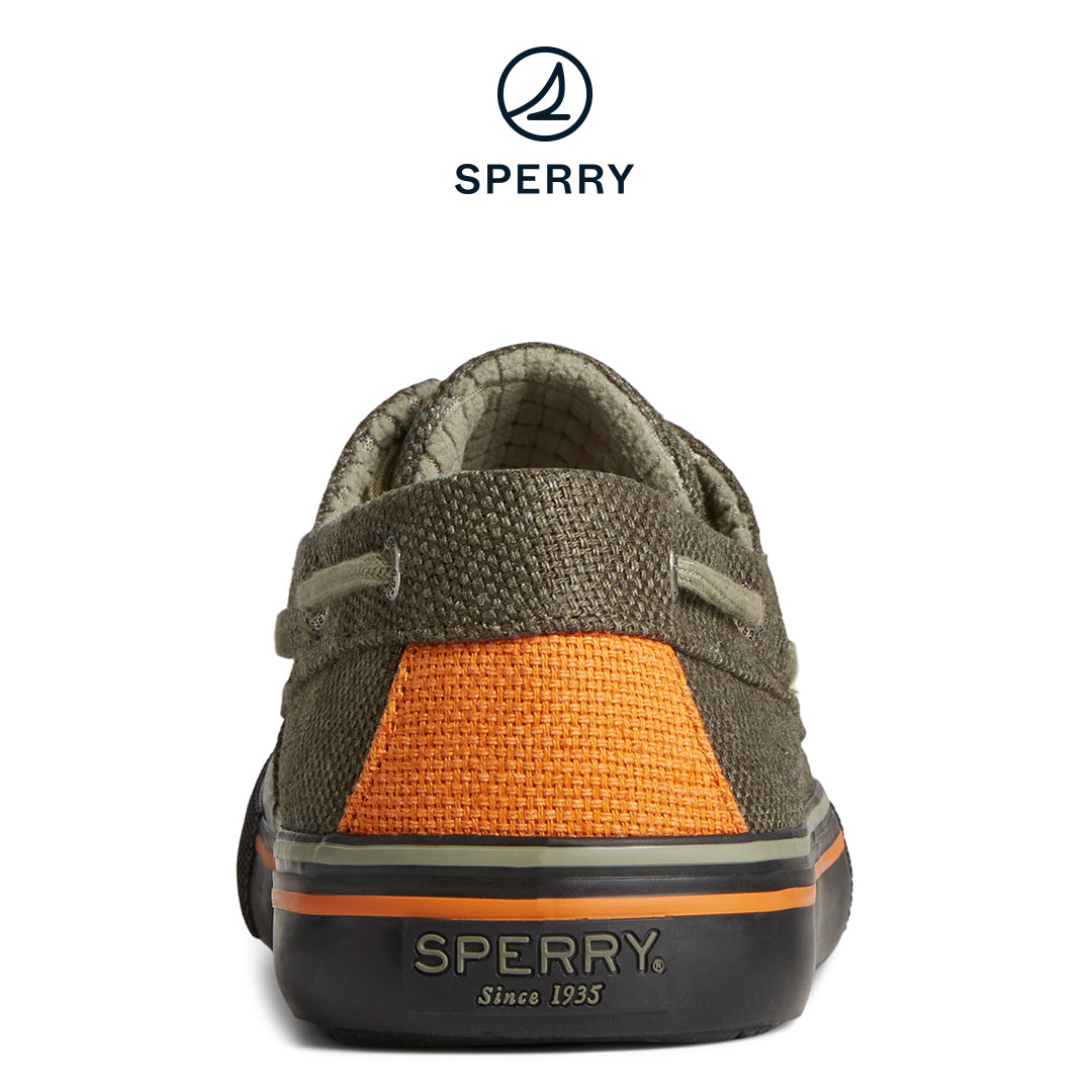 Sperry Men's SeaCycled™ Bahama Storm 3-Eye Boat Sneaker Olive/Black (STS25457)