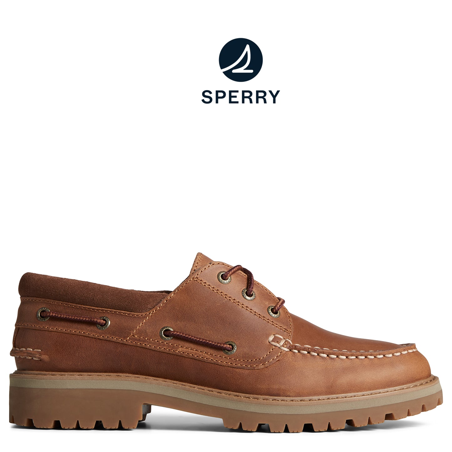 Sperry Men's Authentic Original™ Unlined 3-Eye Lug Boat Shoe Tan (STS25572)