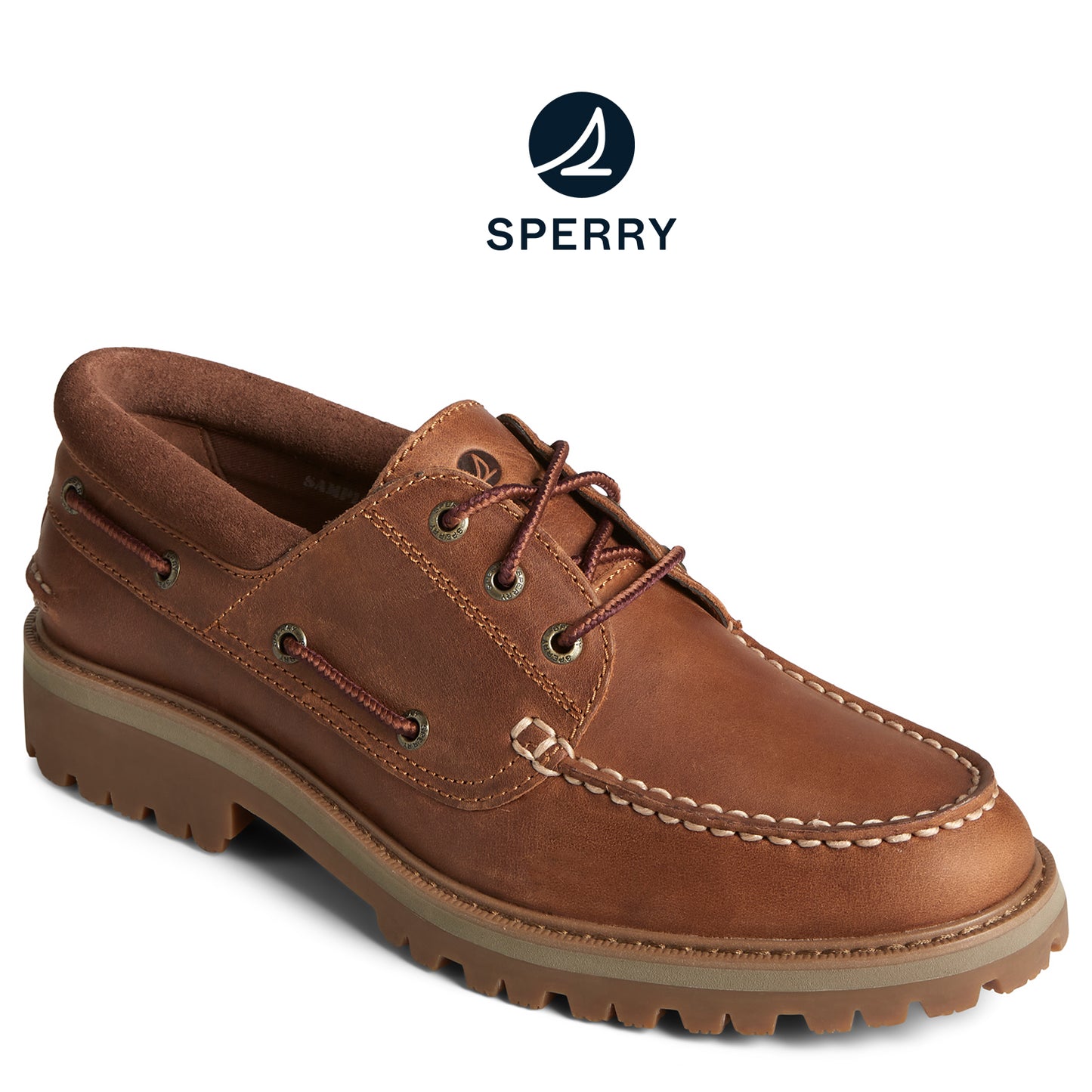 Sperry Men's Authentic Original™ Unlined 3-Eye Lug Boat Shoe Tan (STS25572)