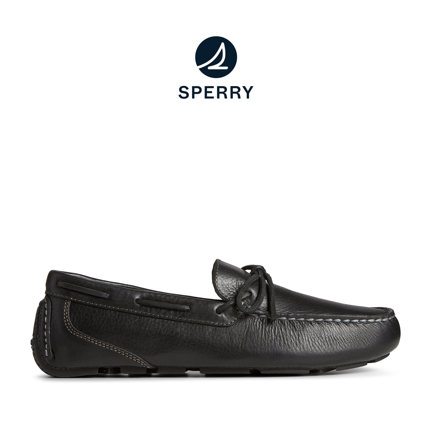 Sperry Men's Davenport Pull-Up Leather 1-Eye Casual Driving Shoes - Black (24F002310)