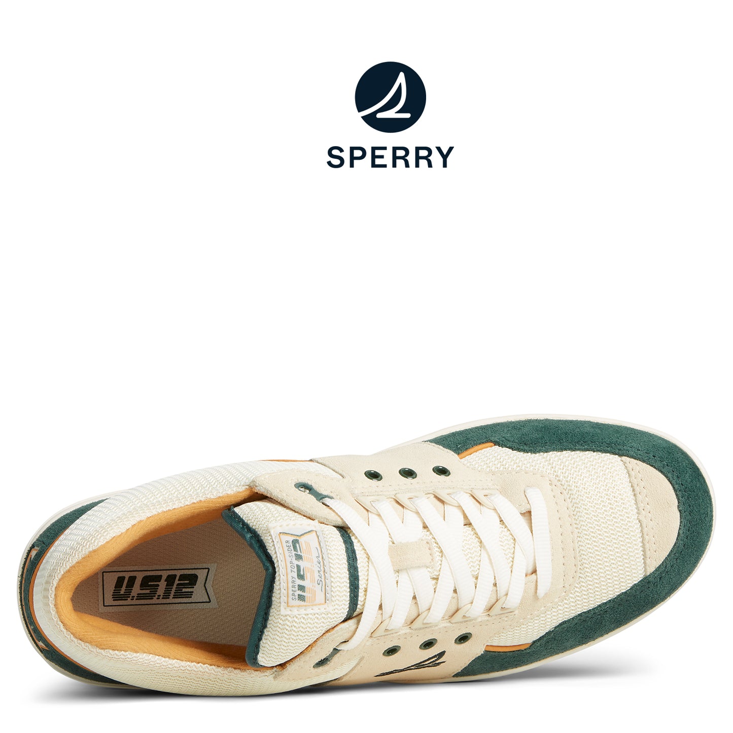 Sperry Men's US12 Sneaker Off White (STS25691)