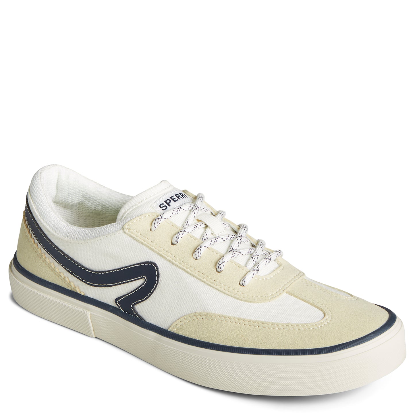 Sperry Men's CrossJack Court Sneakers White/Navy (STS25817)