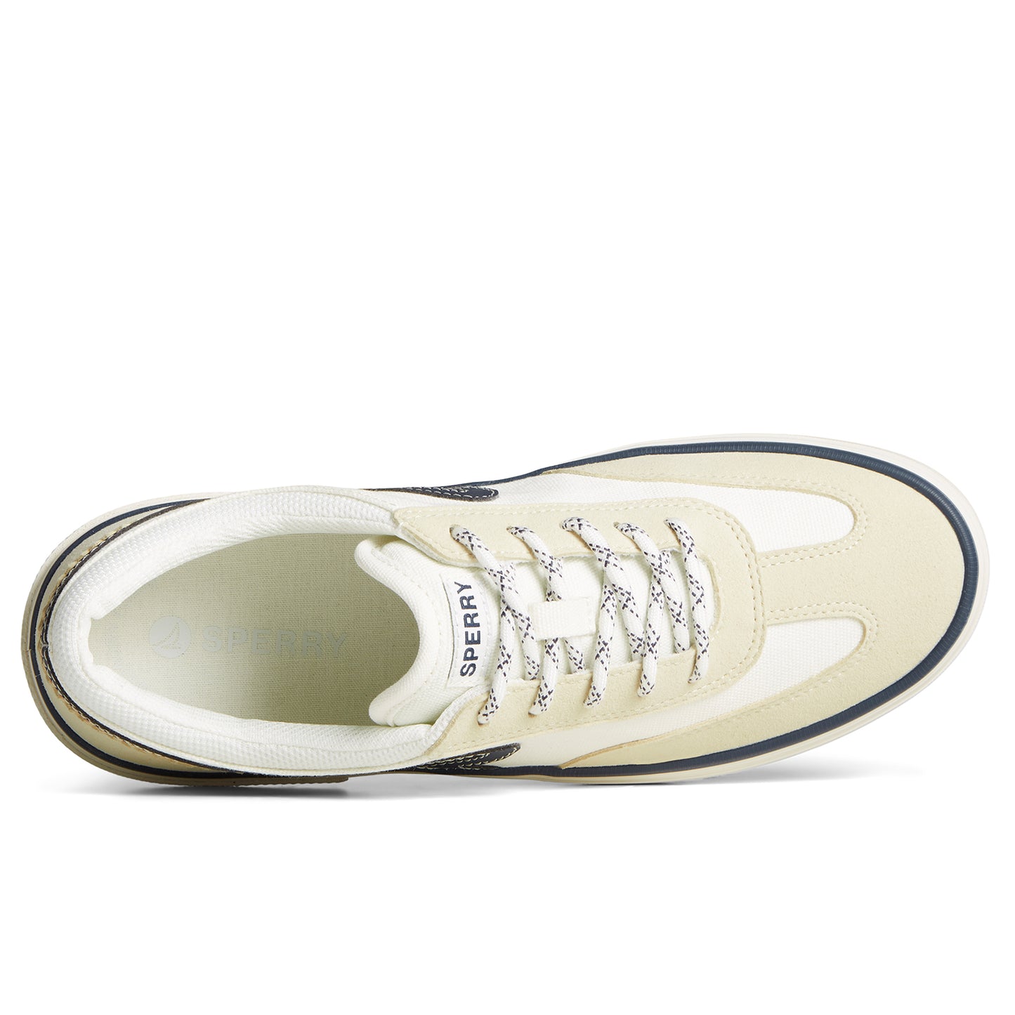 Sperry Men's CrossJack Court Sneakers White/Navy (STS25817)