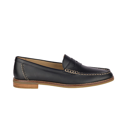 Sperry Women's Seaport Penny Leather Loafer Black (STS83932)