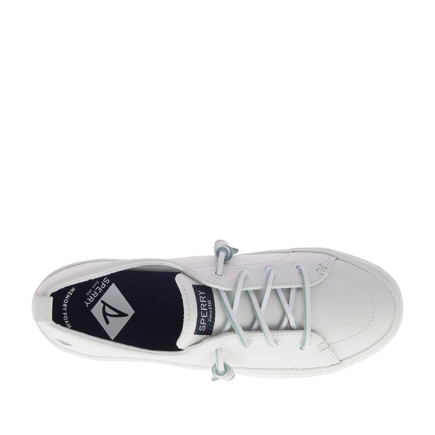 Sperry Women's Crest Vibe Platform Leather Sneakers - White (L139340850)