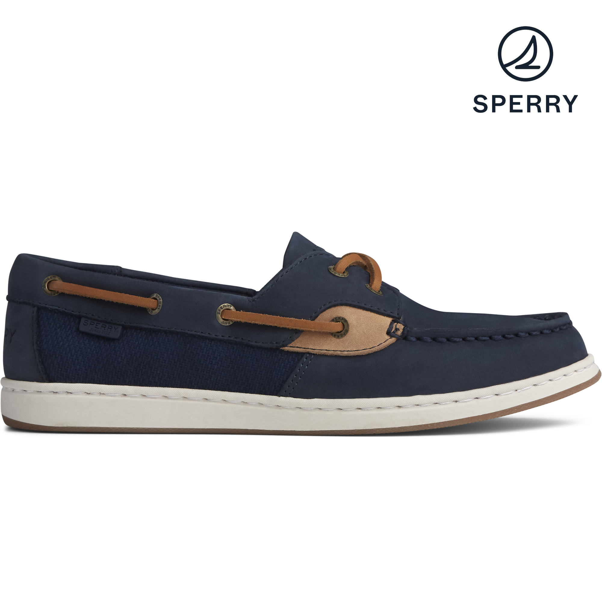 Navy blue sperrys women's deals