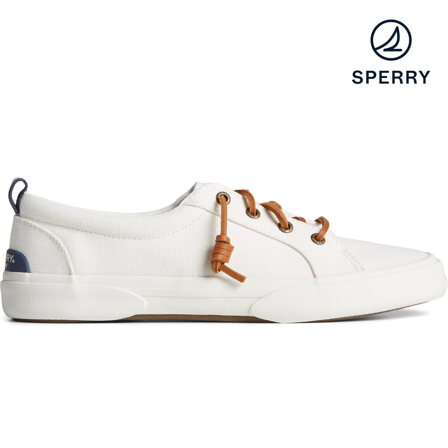 Sperry Women's Pier Wave Canvas Sneaker - White (STS85102)