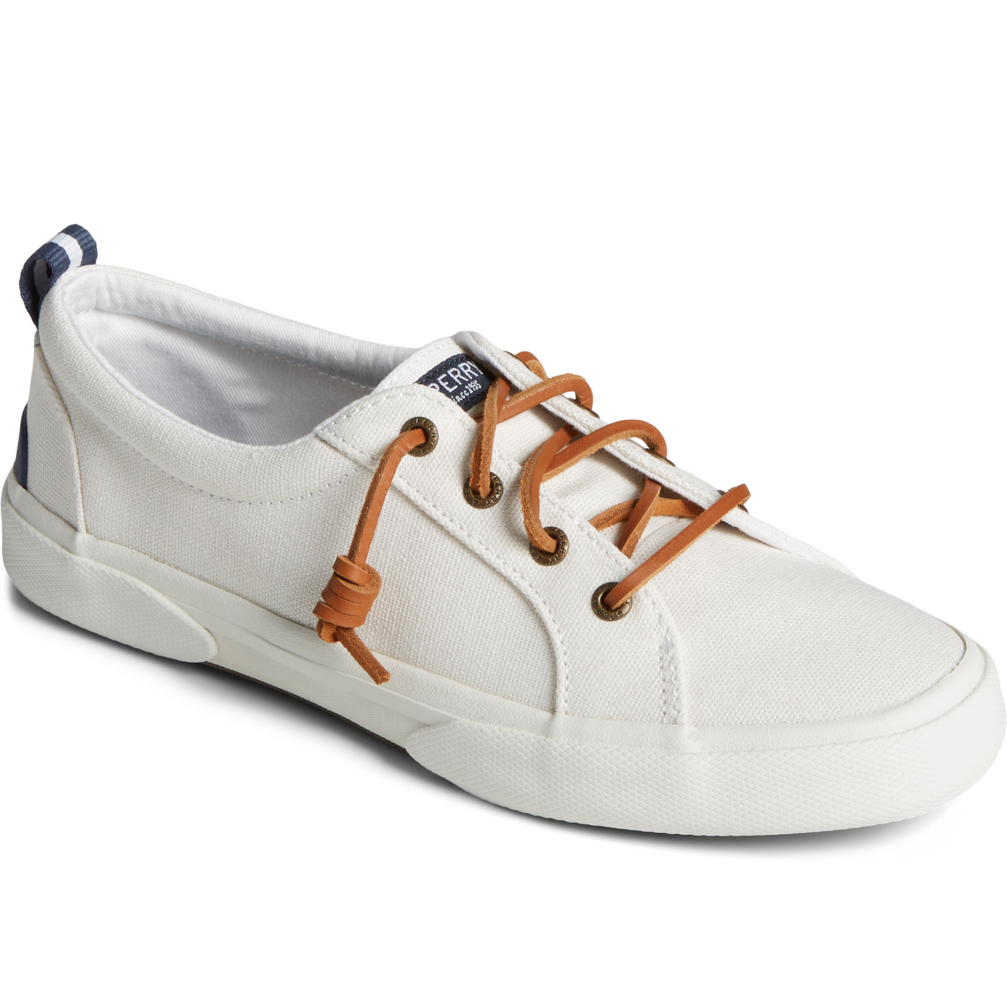 Sperry Women's Pier Wave Canvas Sneaker - White (STS85102)
