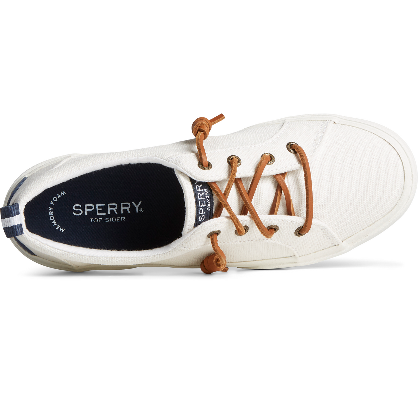 Sperry Women's Pier Wave Canvas Sneaker - White (STS85102)