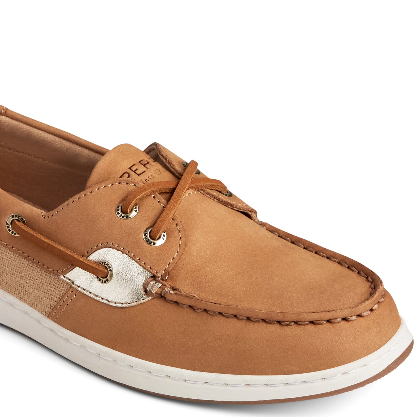 Sperry Women's Coastfish Boat Shoes Topsider - Tan/Gold (L139340070)