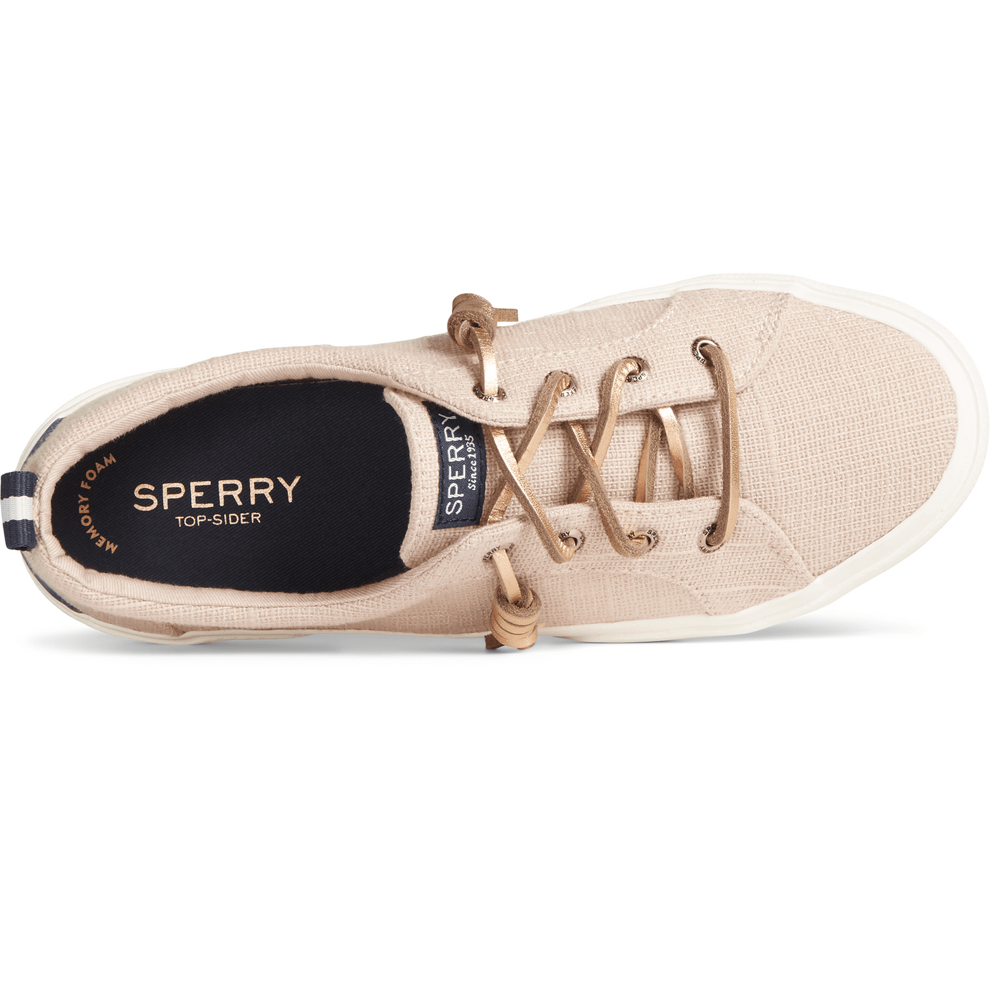 Sperry Women's Pier Wave Shimmer Sneaker - Rose (STS87670)