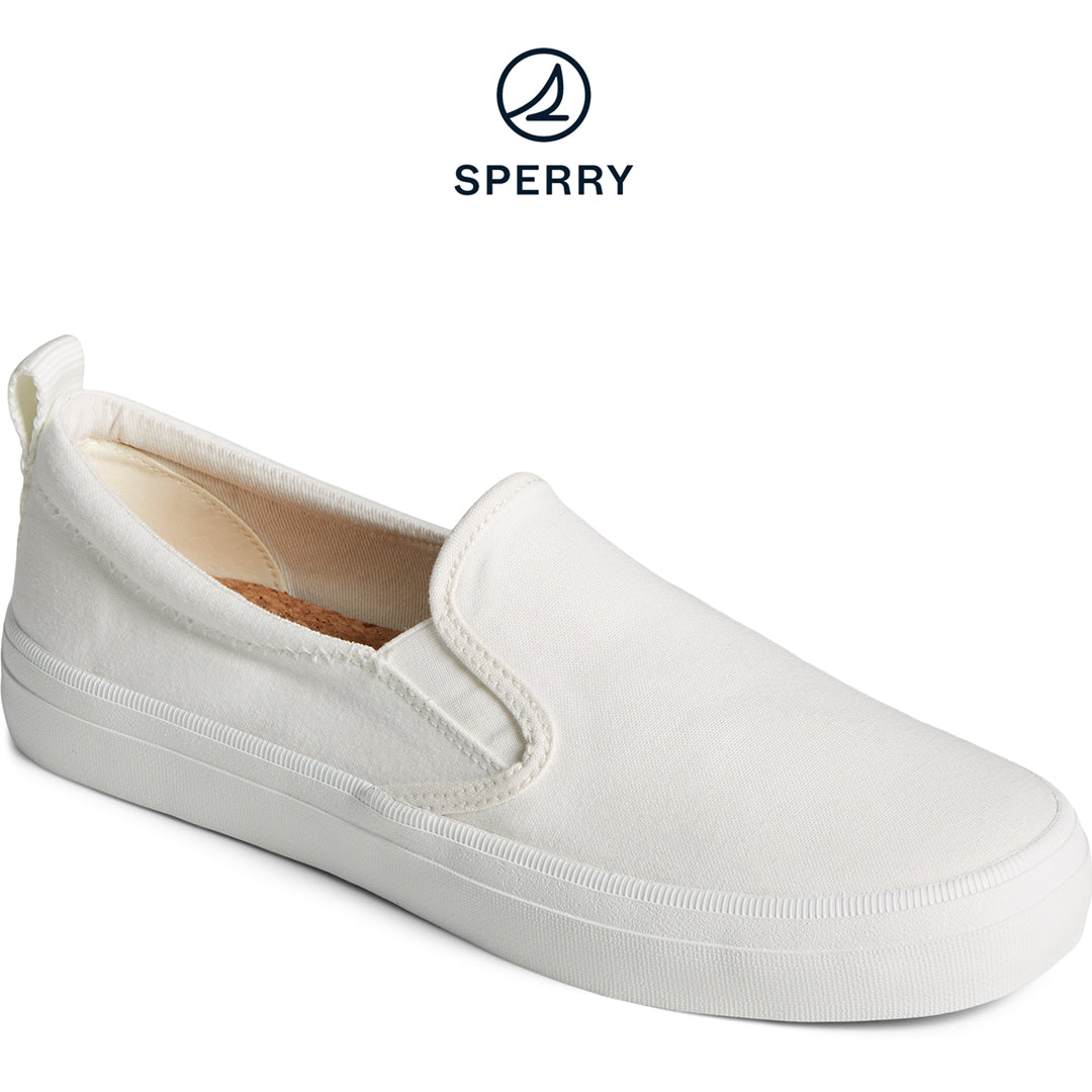 Sperry Women's SeaCycled™ Crest Twin Gore Canvas Sneaker White (STS88145)
