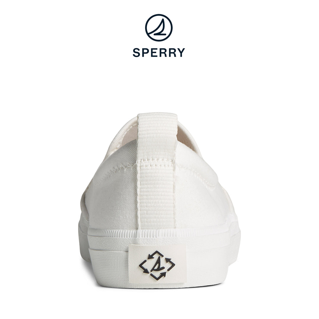 Sperry Women's SeaCycled™ Crest Twin Gore Canvas Sneaker White (STS88145)