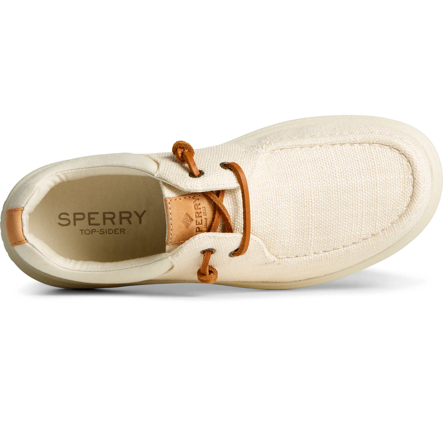 Sperry Women's Captain's Moc Hemp Slip On Sneaker - Off White (STS88239)