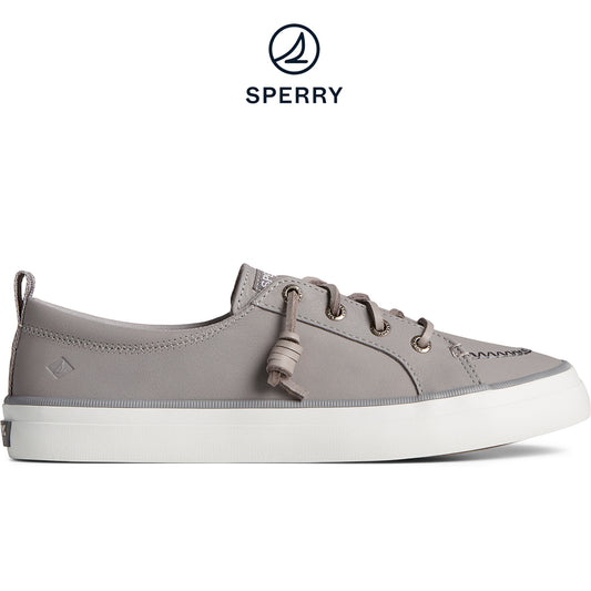Sperry Women's Crest Vibe Washable Leather Sneaker Grey (STS88487)