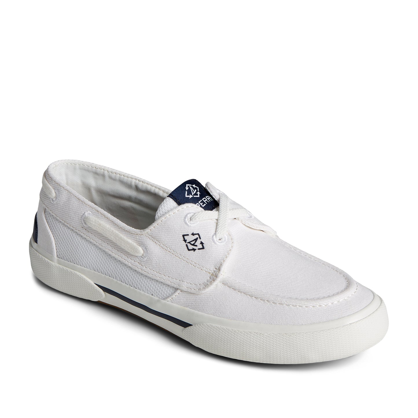 Sperry Women's Pier Wave Washed Heavy Twill Boat Sneakers - White (24F003220)