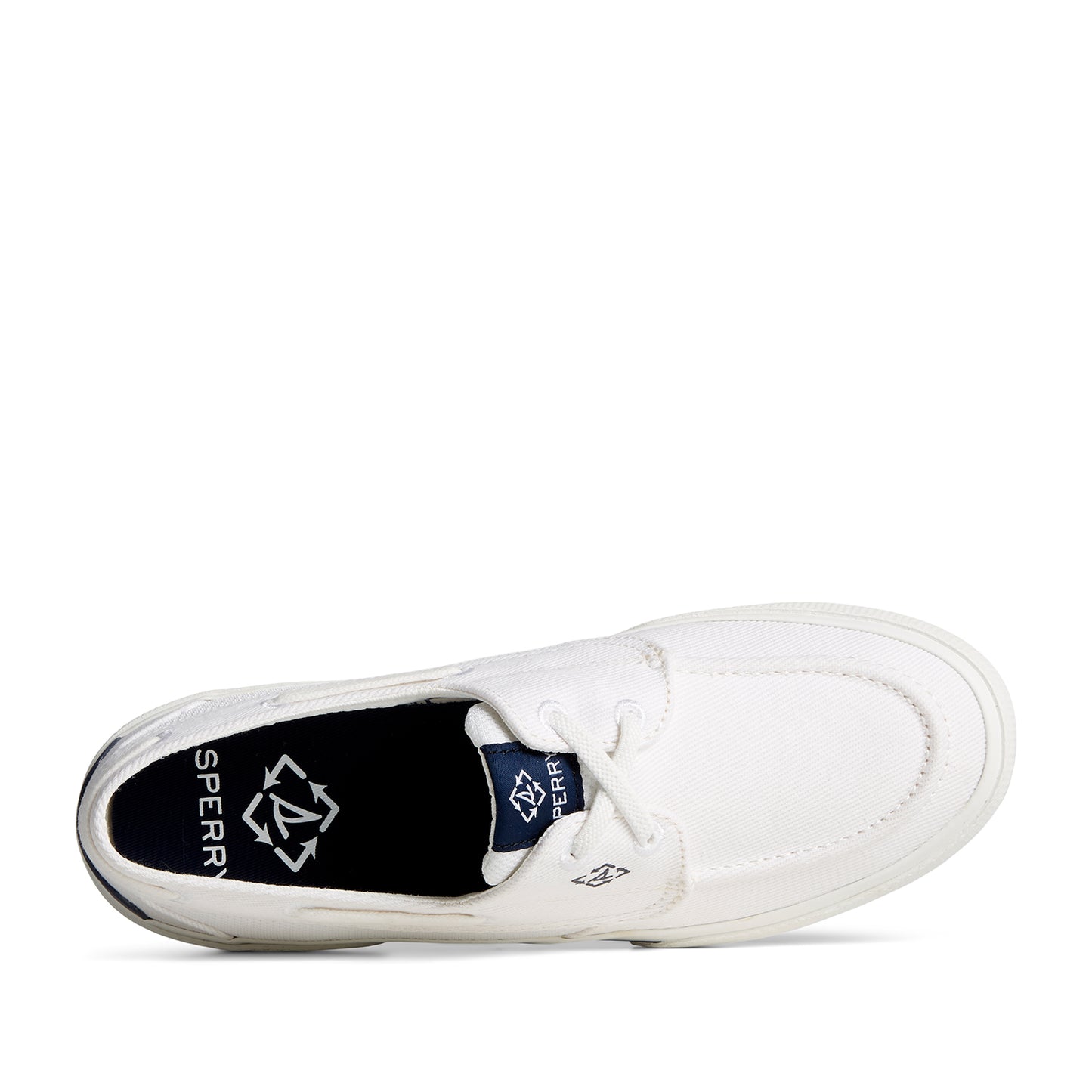Sperry Women's Pier Wave Washed Heavy Twill Boat Sneakers - White (24F003220)
