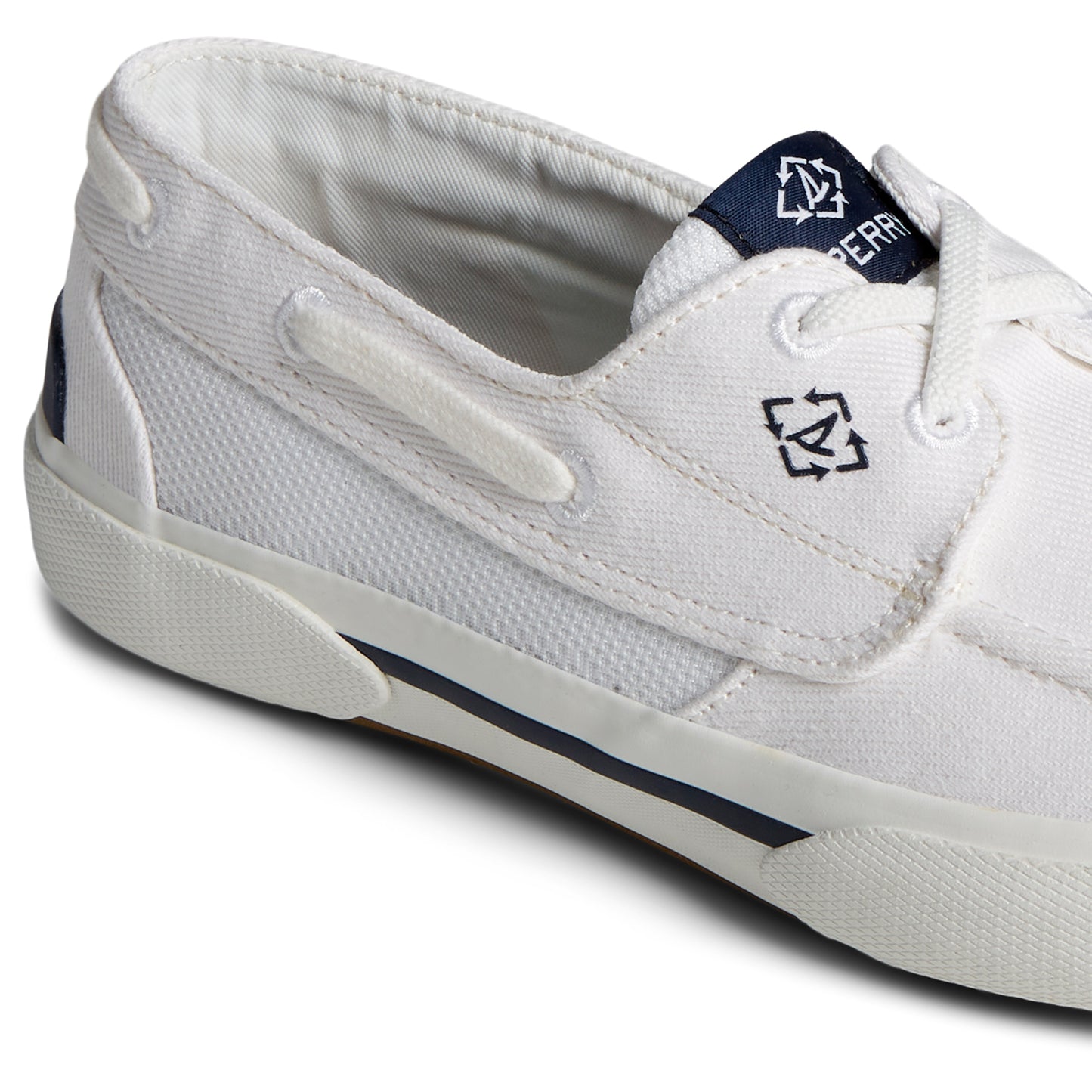 Sperry Women's Pier Wave Washed Heavy Twill Boat Sneakers - White (24F003220)