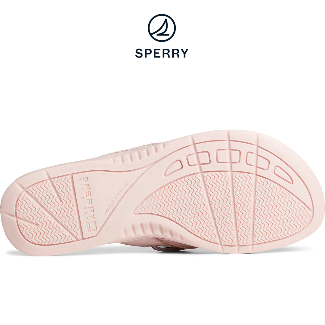 Sperry Women's Seafish Iridescent Sparkle Flip Flop Blush (STS88588)
