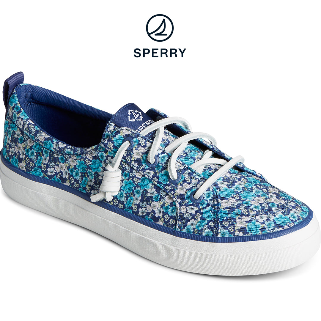 Sperry Women's SeaCycled™ Crest Vibe Floral Sneaker Navy (STS88680)
