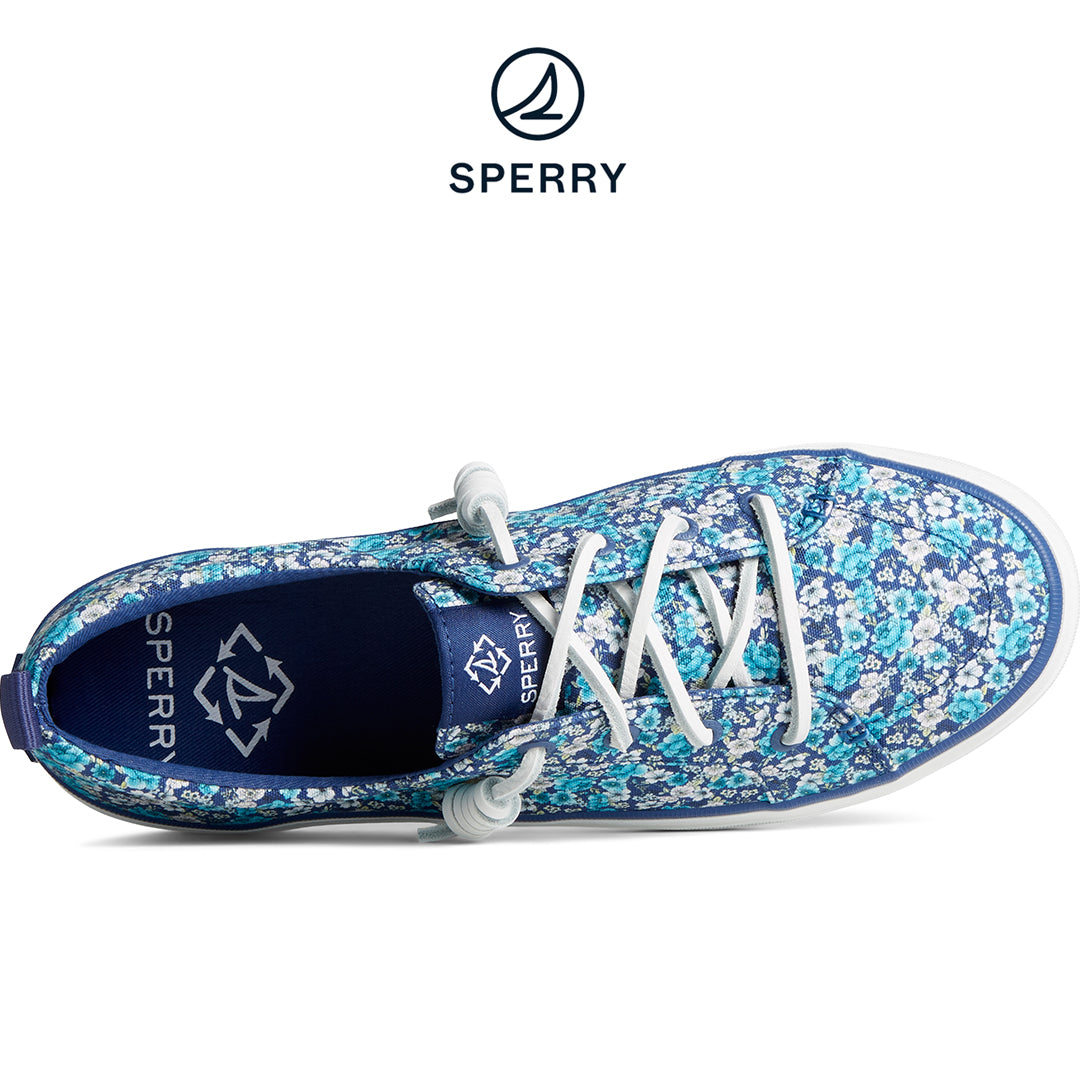 Sperry Women's SeaCycled™ Crest Vibe Floral Sneaker Navy (STS88680)