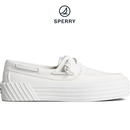 Sperry Women's Bahama 2.0 SeaCycled™ Platform Sneaker White (STS88713)