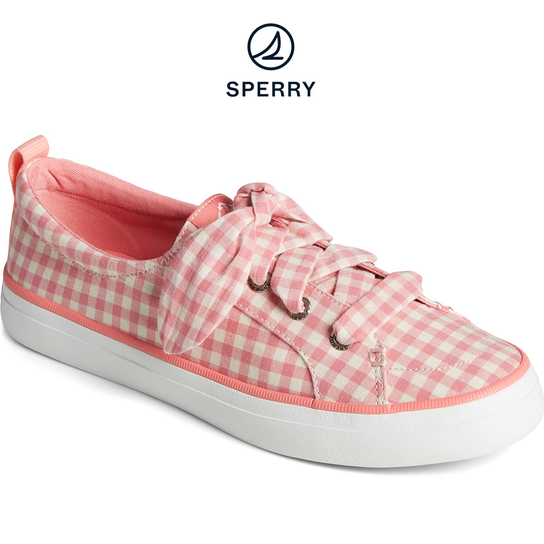 Sperry Women's SeaCycled™ Crest Vibe Gingham Sneaker Pink (STS88725)