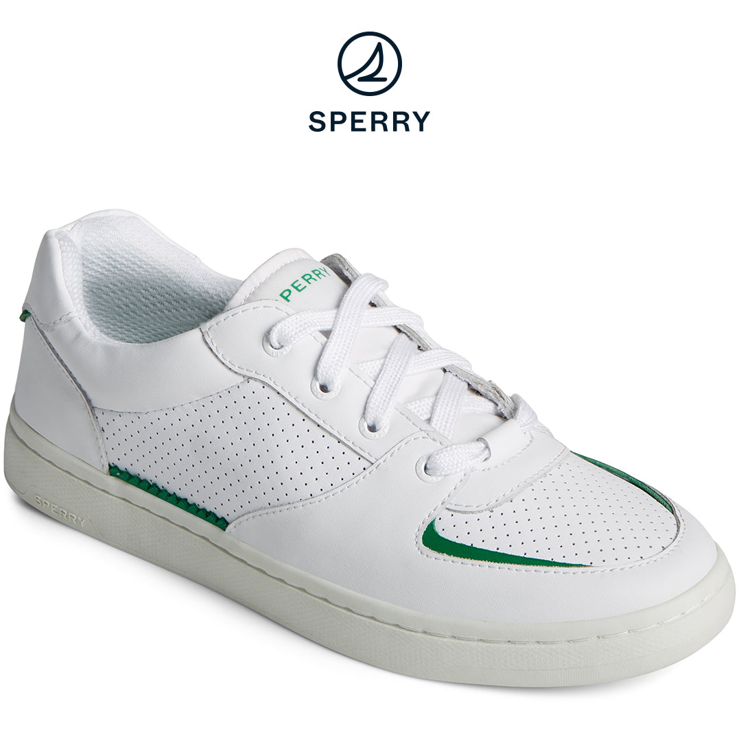 Sperry Women's SeaCycled™ Kona Sneaker White/Green (STS89101)
