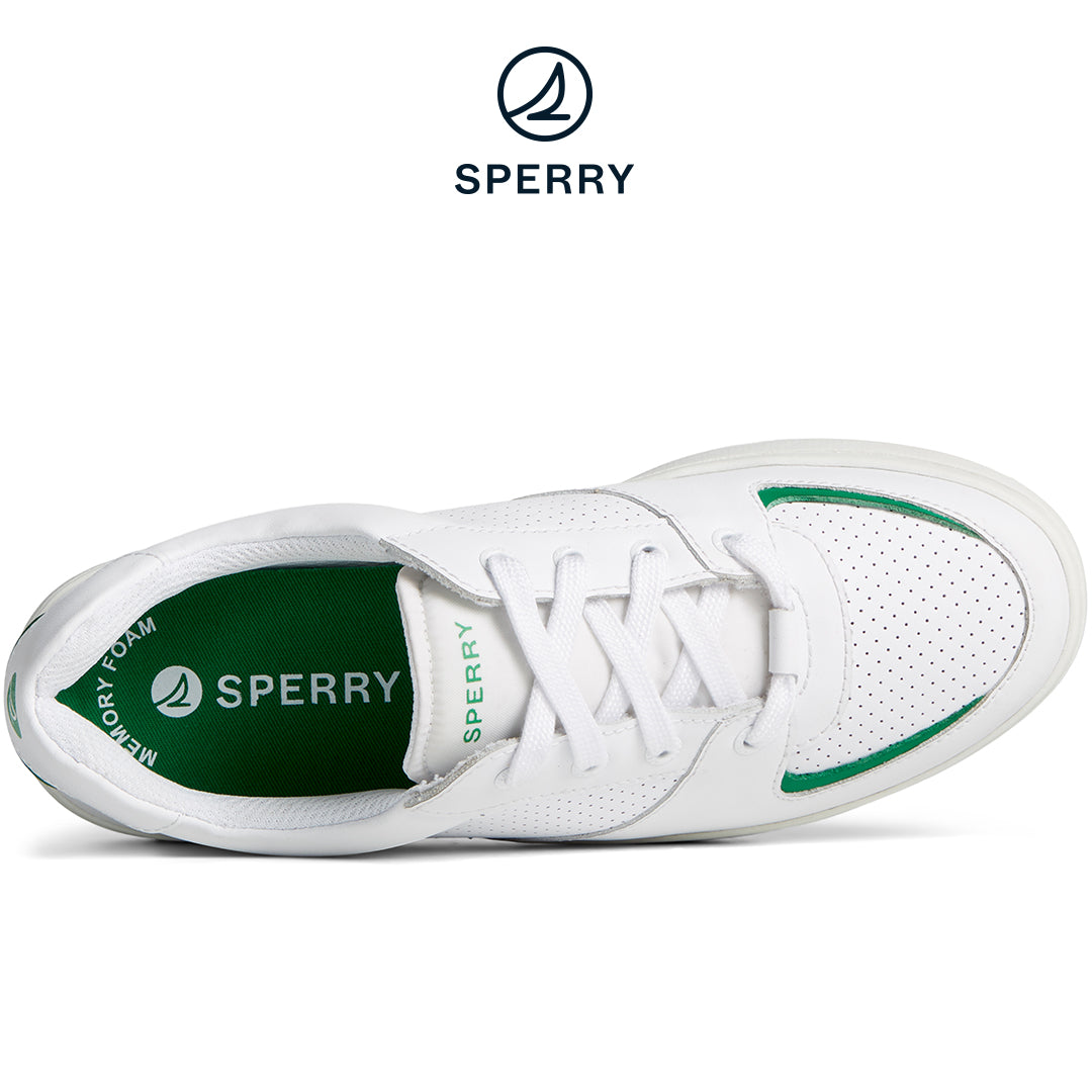 Sperry Women's SeaCycled™ Kona Sneaker White/Green (STS89101)
